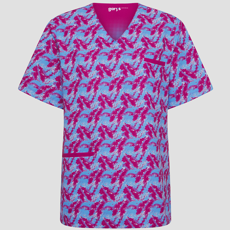 Blusa Sanitaria Unisex Mika, Digital frambuesa