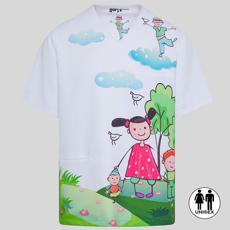Blusa Sanitaria Unisex Mika Peques - Estampado Inf...