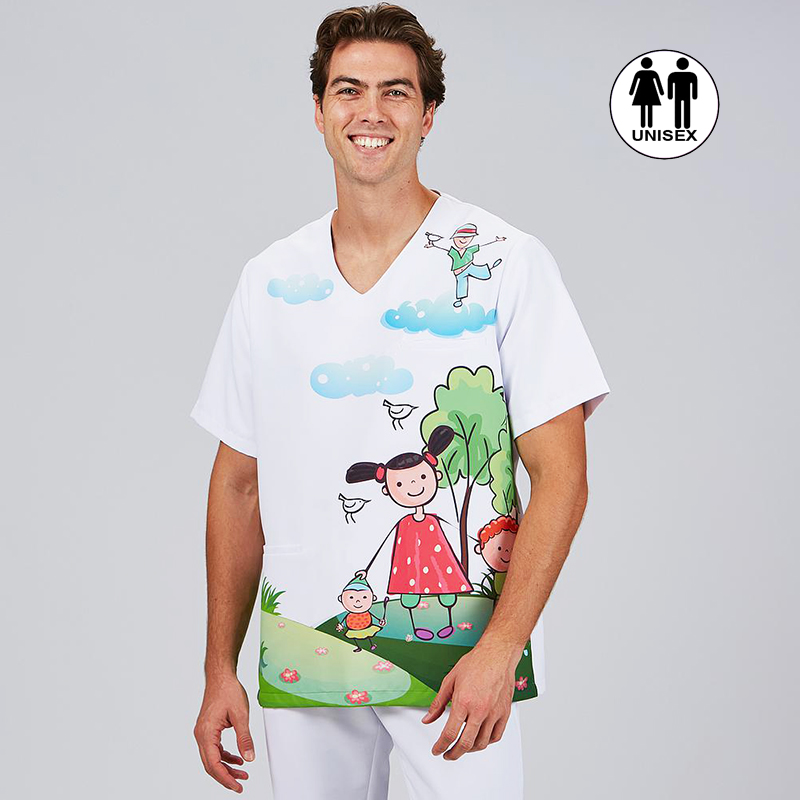 Blusa Sanitaria Unisex Mika Peques - Estampado Inf...