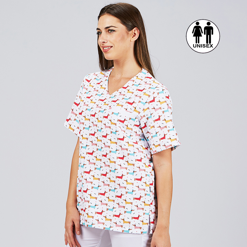 Blusa Sanitaria Unisex Mika Teckel - Estampado Perros