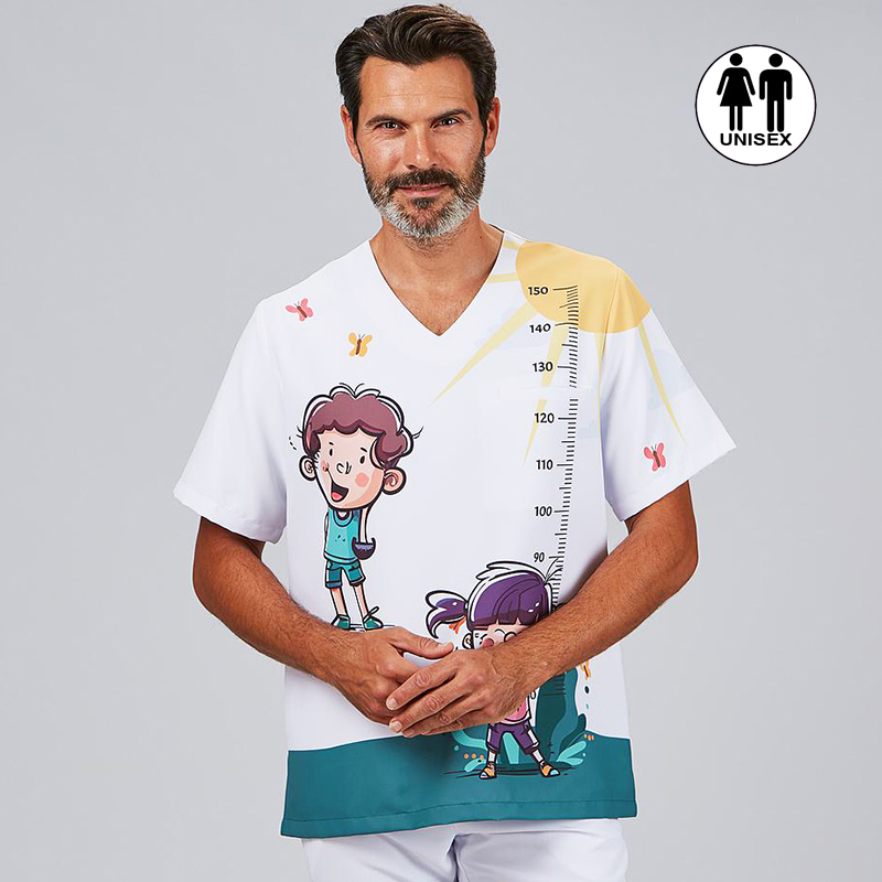 Blusa Sanitaria Unisex Mika Alegría - Estampado Infantil