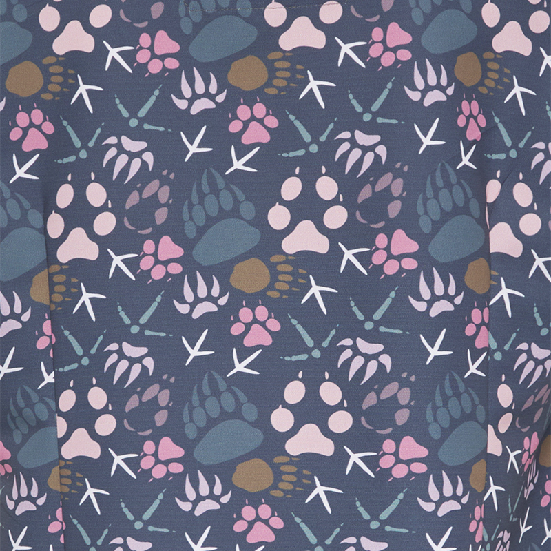 Blusa Sanitaria Unisex Mika Pisadas - Estampado Huellas