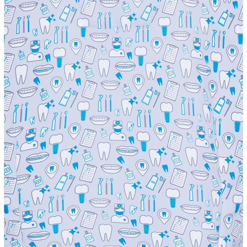 Blusa Sanitaria Unisex Mika Dentik - Estampado Odontología