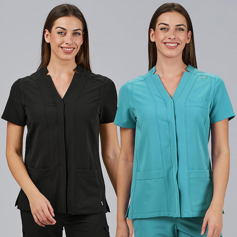 Blusa mujer abierta m/c marla tejido sostenible elástico iris