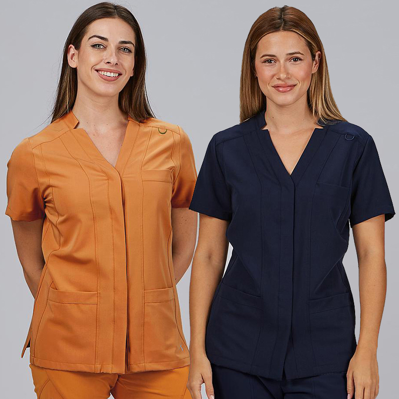 Blusa mujer abierta m/c marla tejido sostenible elástico iris