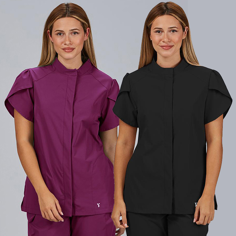 Blusa mujer botón oculto m/c lina tejido reciclad...