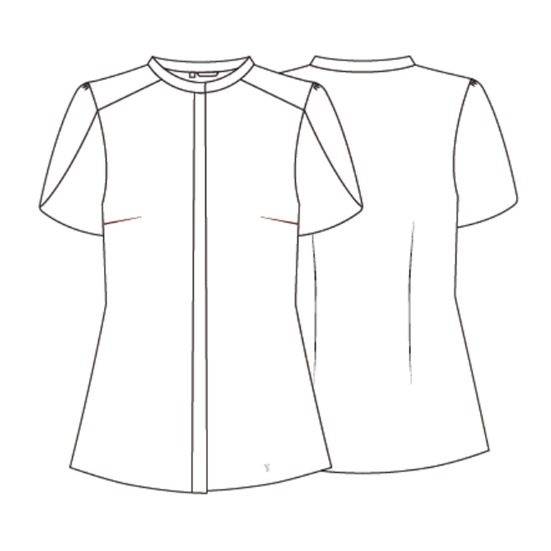 Blusa mujer botón oculto m/c lina tejido reciclado sorema