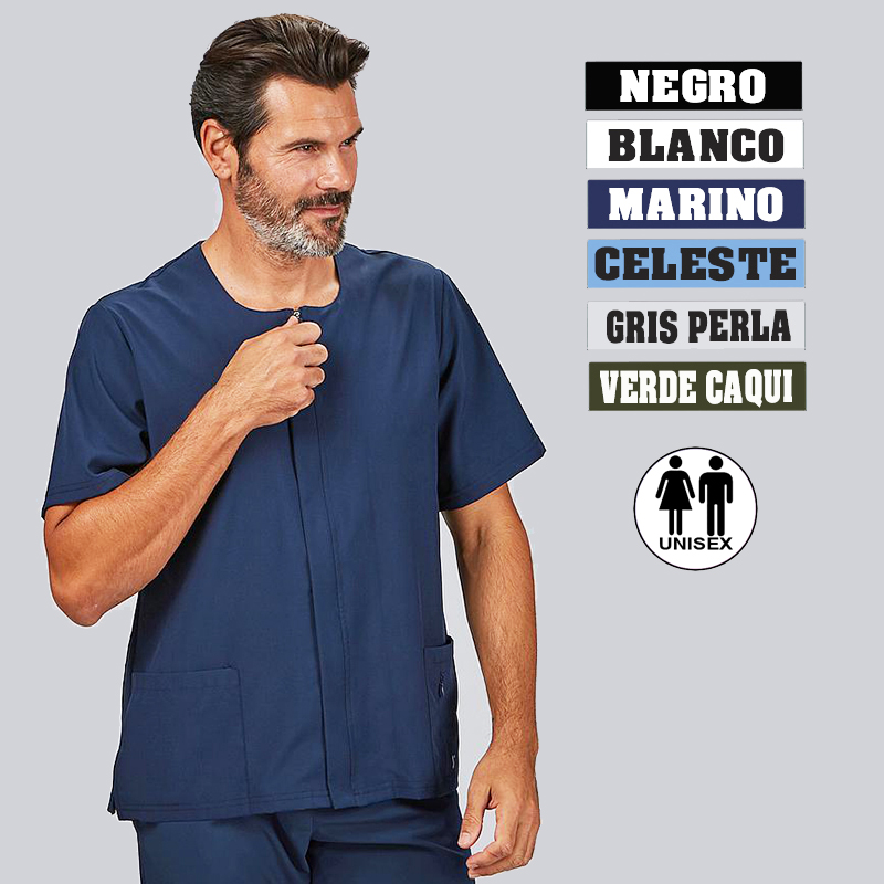 Blusa hombre cremallera escote caja m/c joan micro...
