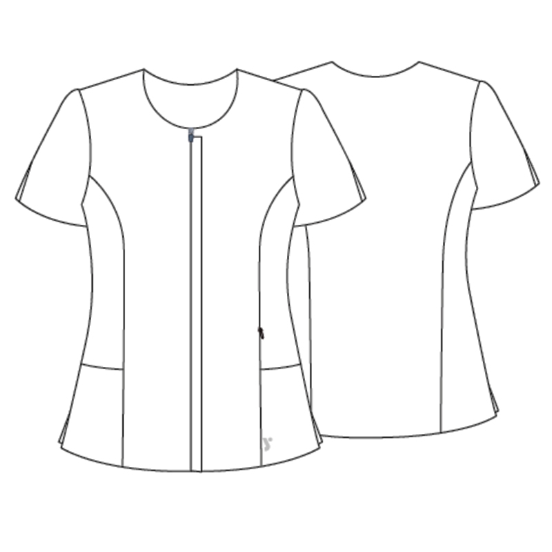 Blusa hombre cremallera escote caja m/c joan micro...