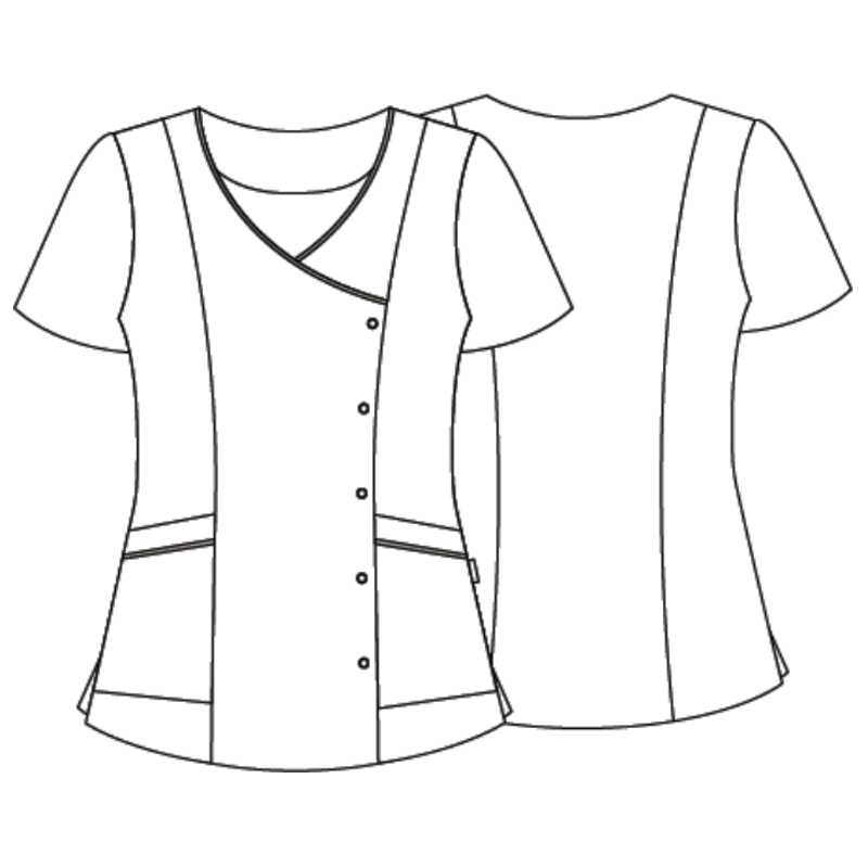 Blusa mujer botones presión m/c Aina - Microfibra Reciclada