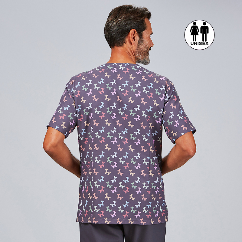 Blusa Unisex Helio - Estampado Globos Perritos Microfibra