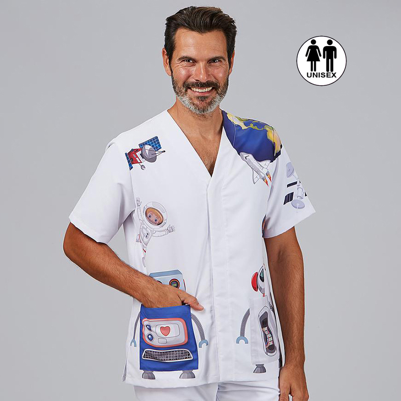 Blusa Unisex Amaia - Estampado Astronautas Microfi...