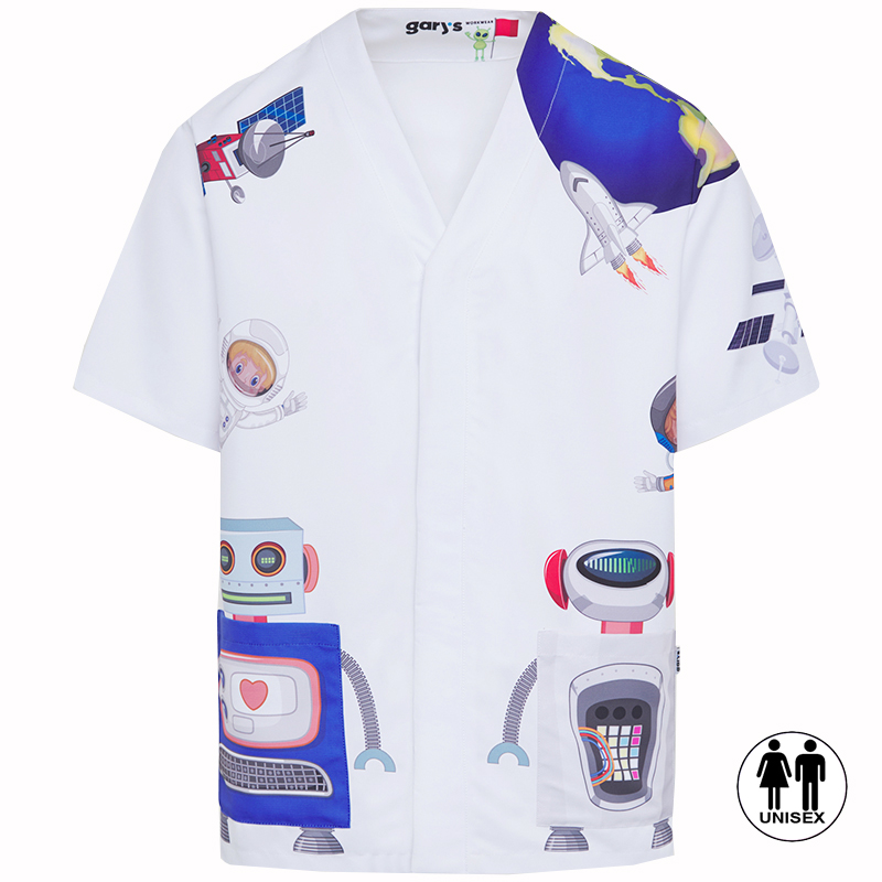 Blusa Unisex Amaia - Estampado Astronautas Microfi...