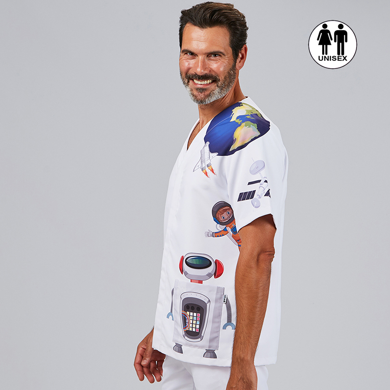 Blusa Unisex Amaia - Estampado Astronautas Microfibra