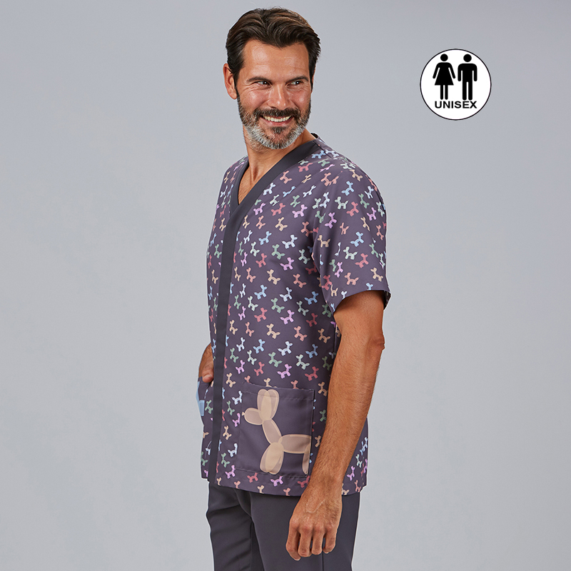 Blusa Unisex Helio - Estampado Globos Perritos Microfibra