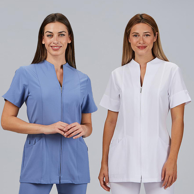 Blusa abierta mujer cuello mao m/c yanira microfib...