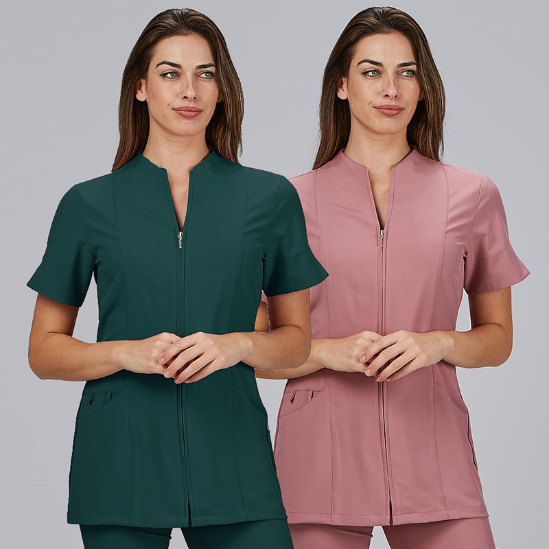 Blusa abierta mujer cuello mao m/c yanira microfibra