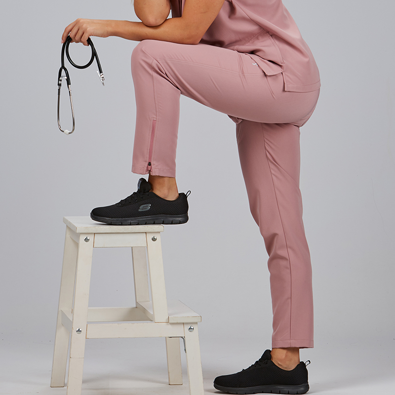 Pantalón mujer estilo jogger cremallera bajos tej...