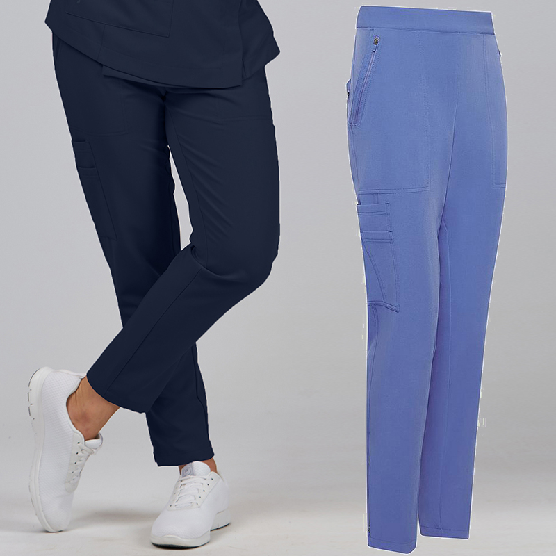 Pantalón mujer estilo jogger cremallera bajos tejido iris