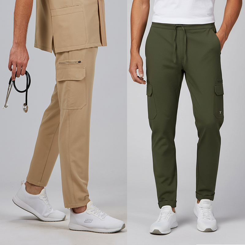 Pantalón unisex cargo cintura ajustable tejido iris