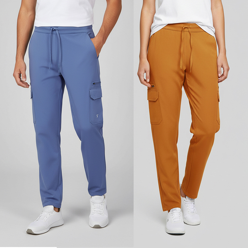 Pantalón unisex cargo cintura ajustable tejido iris