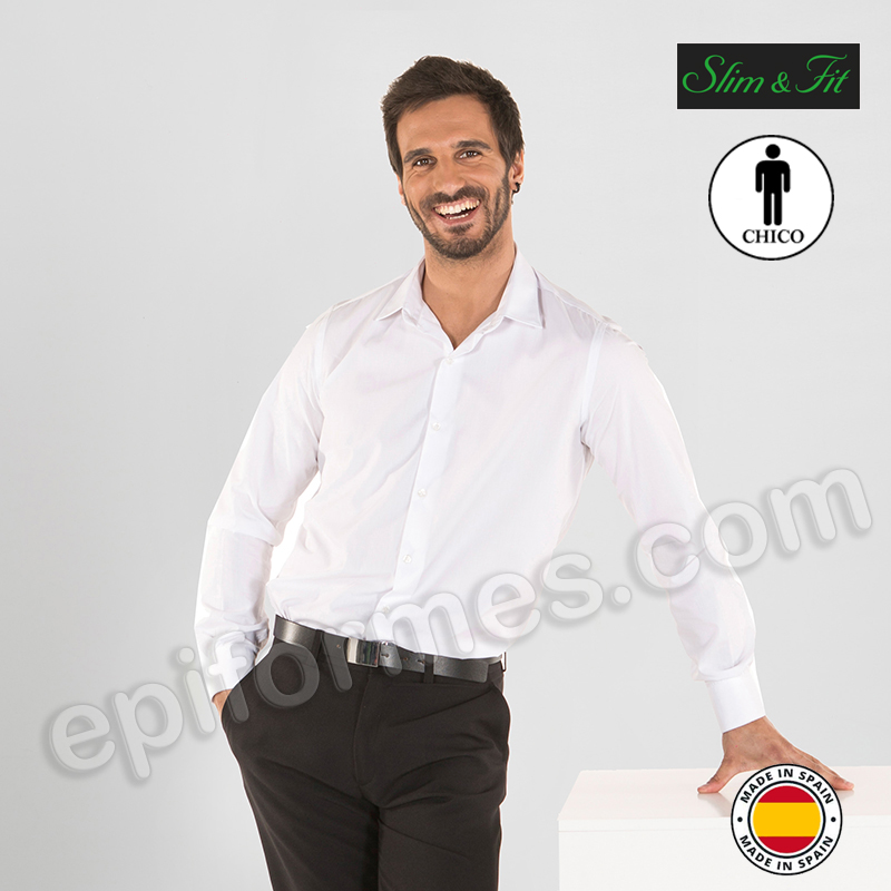 Camisa de hombre slim fit blanca