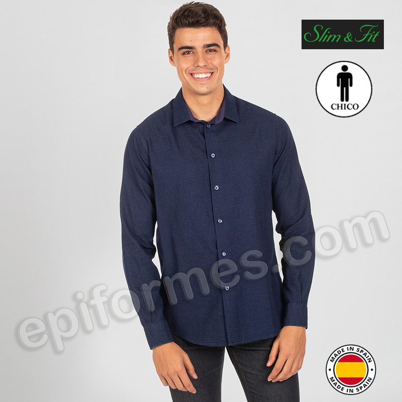 Camisa de hombre en manga larga Slim fit