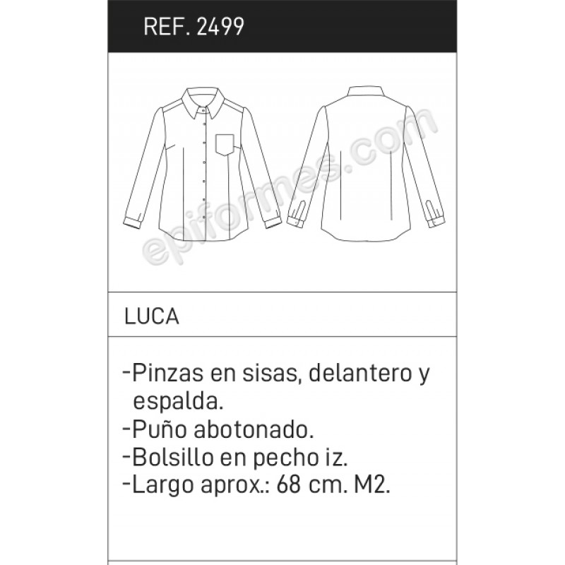 Camisa de mujer  modelo Luca Gris