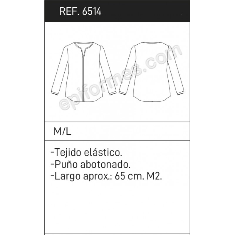 Camisa de mujer  cuello pico 