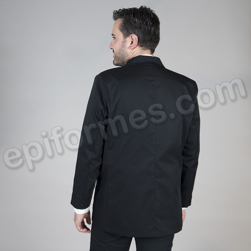 Chaqueta camarero tipo smoking en negra