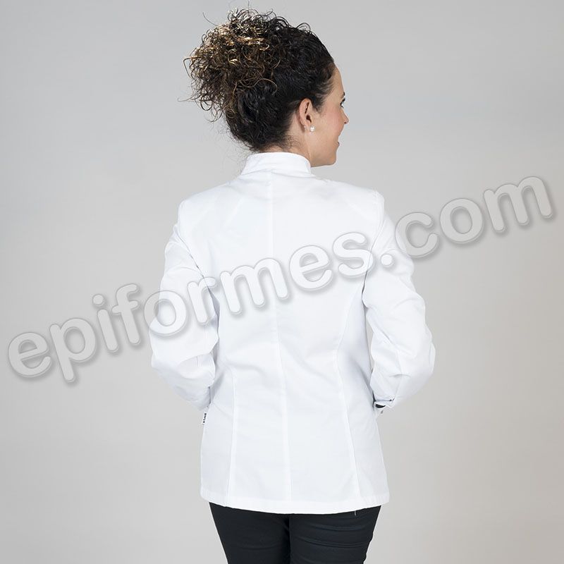 Chaqueta camarero, cuello mao blanca