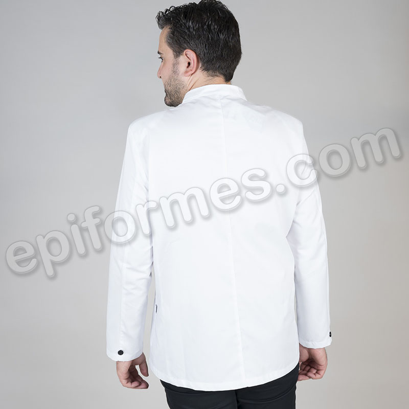 Chaqueta camarero, cuello mao blanca