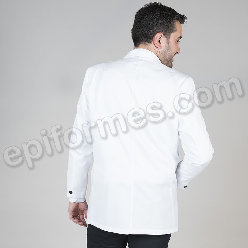 Chaqueta camarero tipo smoking en blanca