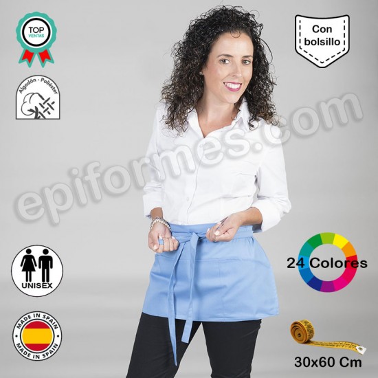 Delantal corto tipo pub 24 colores