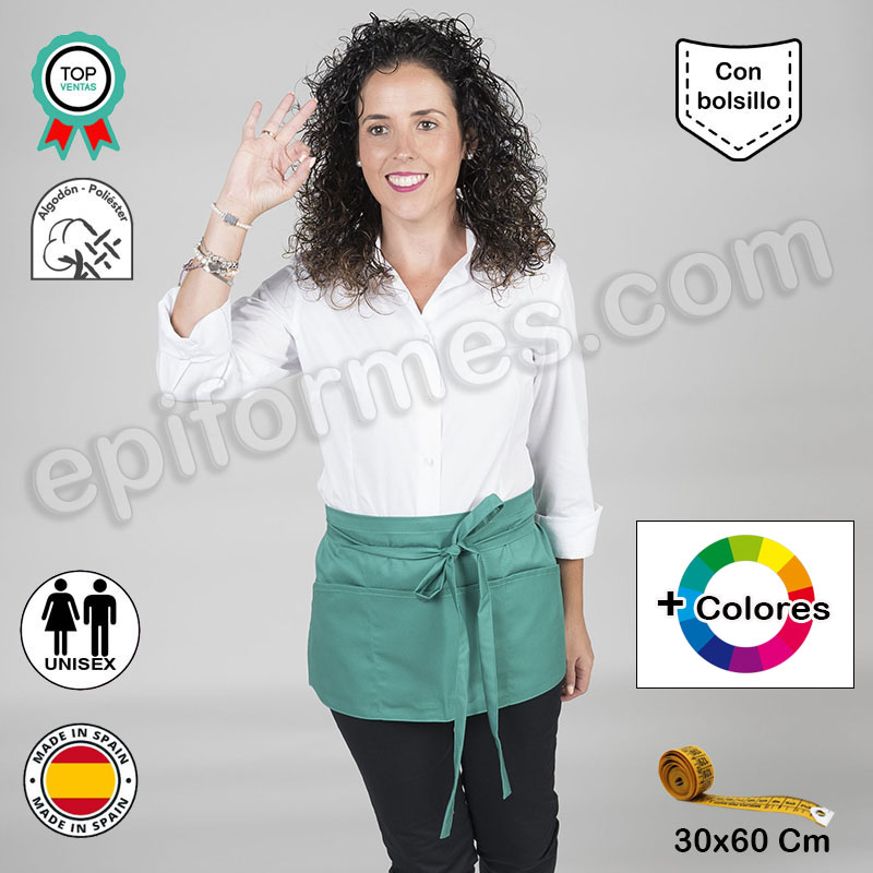 Delantal corto tipo pub 24 colores