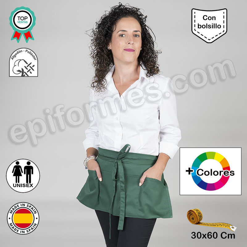 Delantal corto tipo pub 24 colores