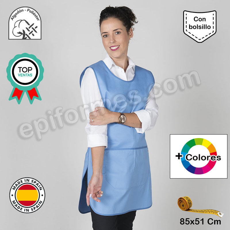 Casulla delantal por delante y detrás 33 colores