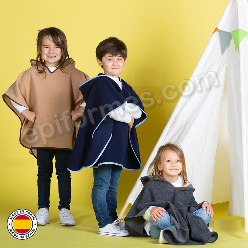 Poncho polar, infantil colegio