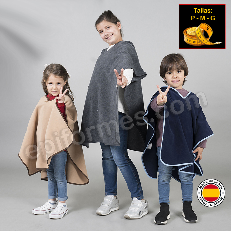 Poncho polar, infantil colegio