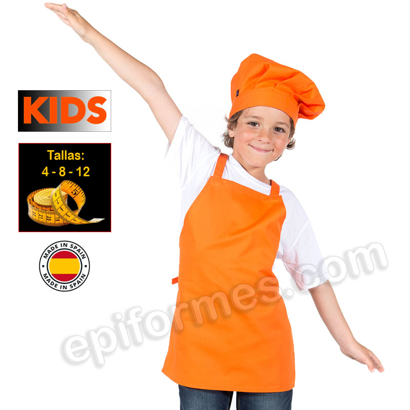 Delantal de cocina infantil, Naranja