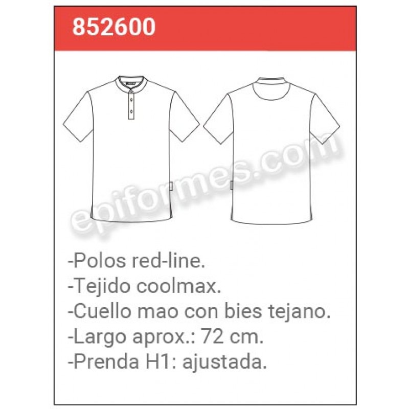 Polo cuello mao en tejano negro