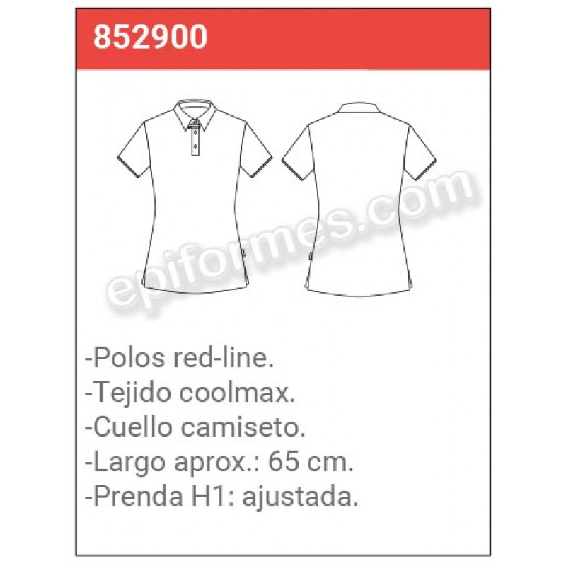 Polo cuello pico en tejano blanco