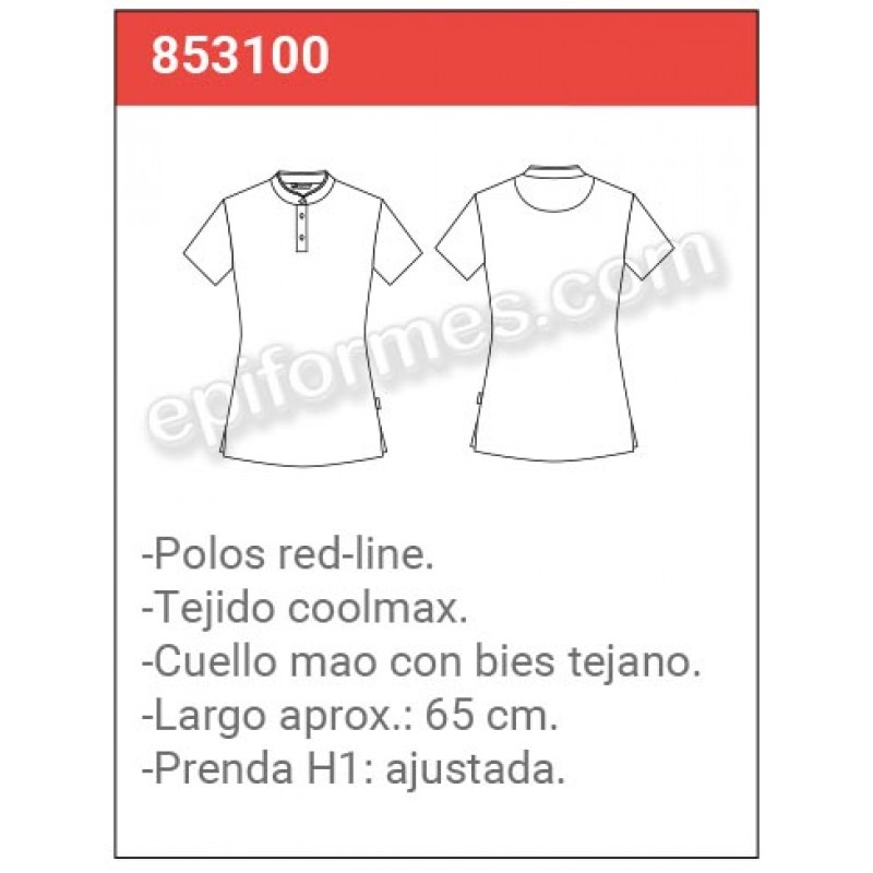 Polo cuello mao en tejano blanco