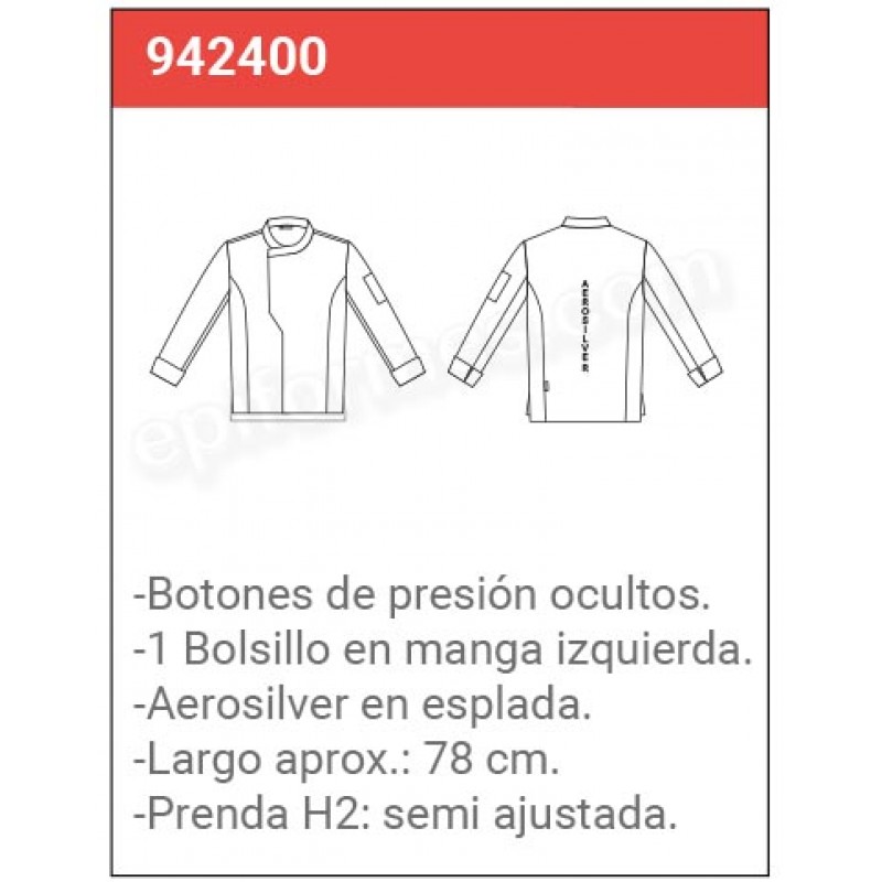 Chaqueta cocina unisex ecológica