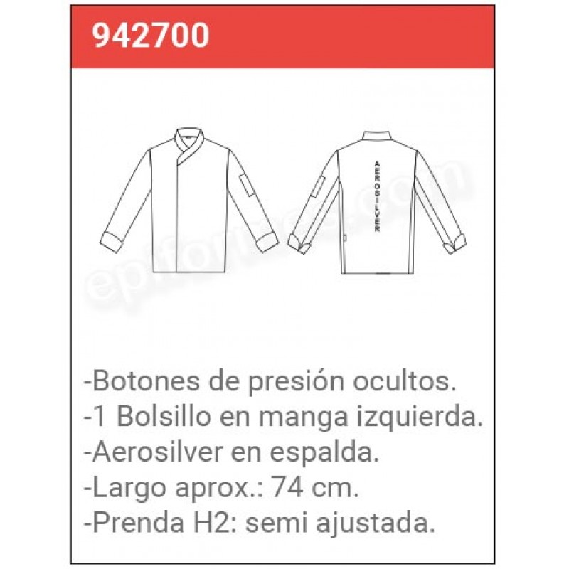 Chaqueta cocinero ecológica-reciclada