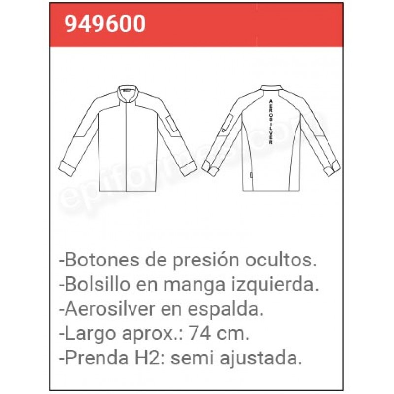 Chaqueta cocina unisex espalda