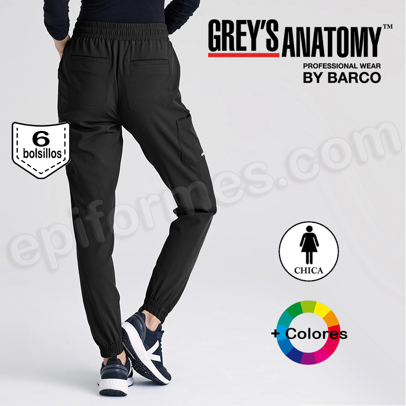 Pantalón Sanitario Terra Jogger, grey´s Anatomy mujer