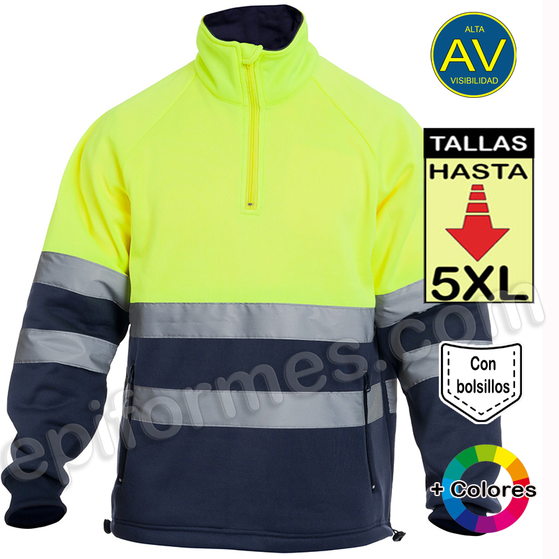 Sudadera alta visibilidad, en 2 combinaciones