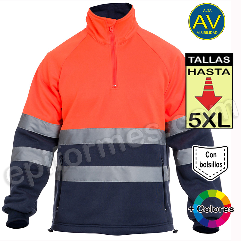 Sudadera alta visibilidad, en 2 combinaciones