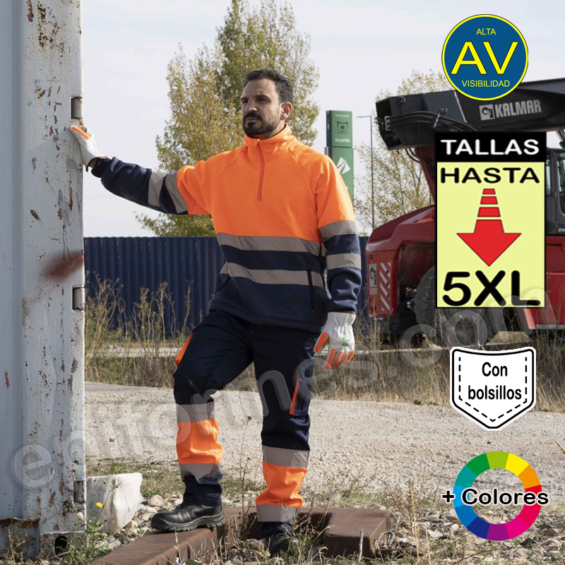 Sudadera alta visibilidad, en 2 combinaciones